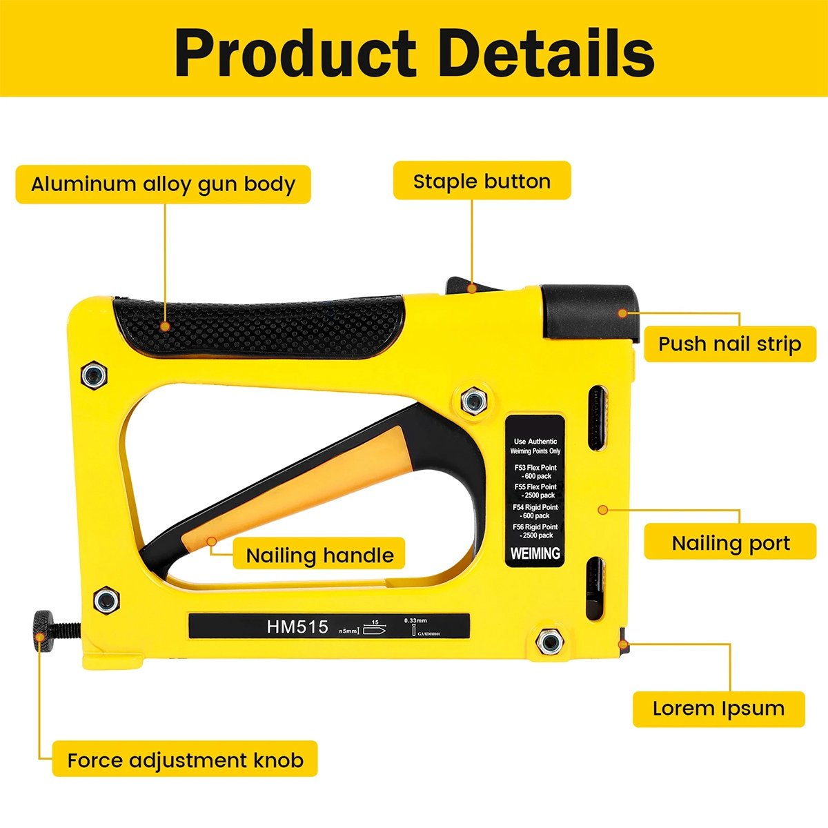 Heavy Equipment Pictures - A20I Nail Stapler for Woodworking Furniture