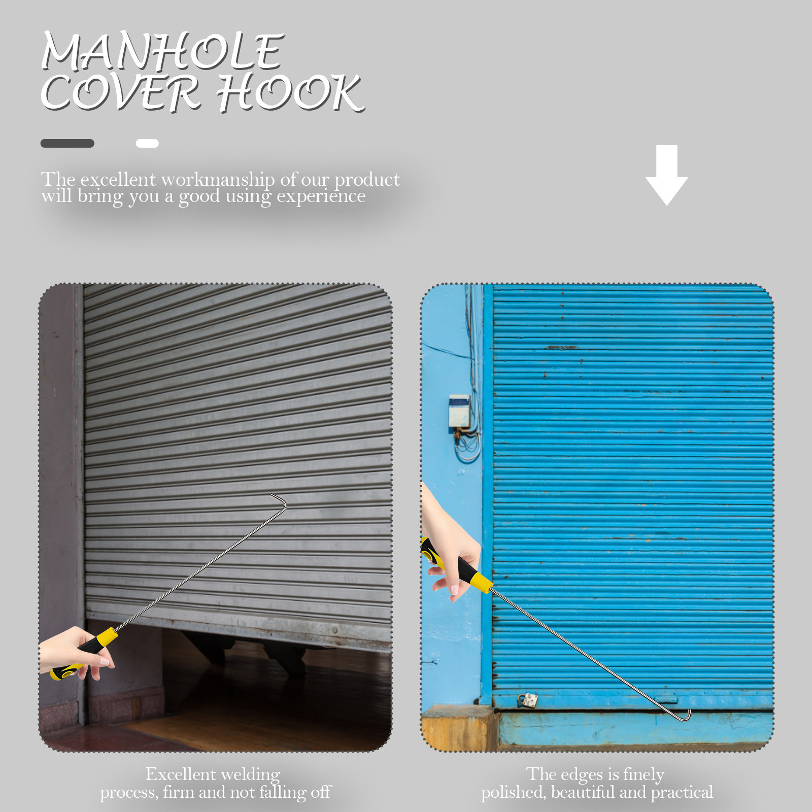 Manhole Cover Lifting - Manhole Cover Hook Premium Steel with