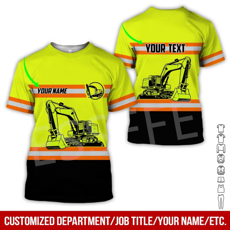 1 Piece Custom Your Picture Te - Heavy Equipment Pictures recension och pris