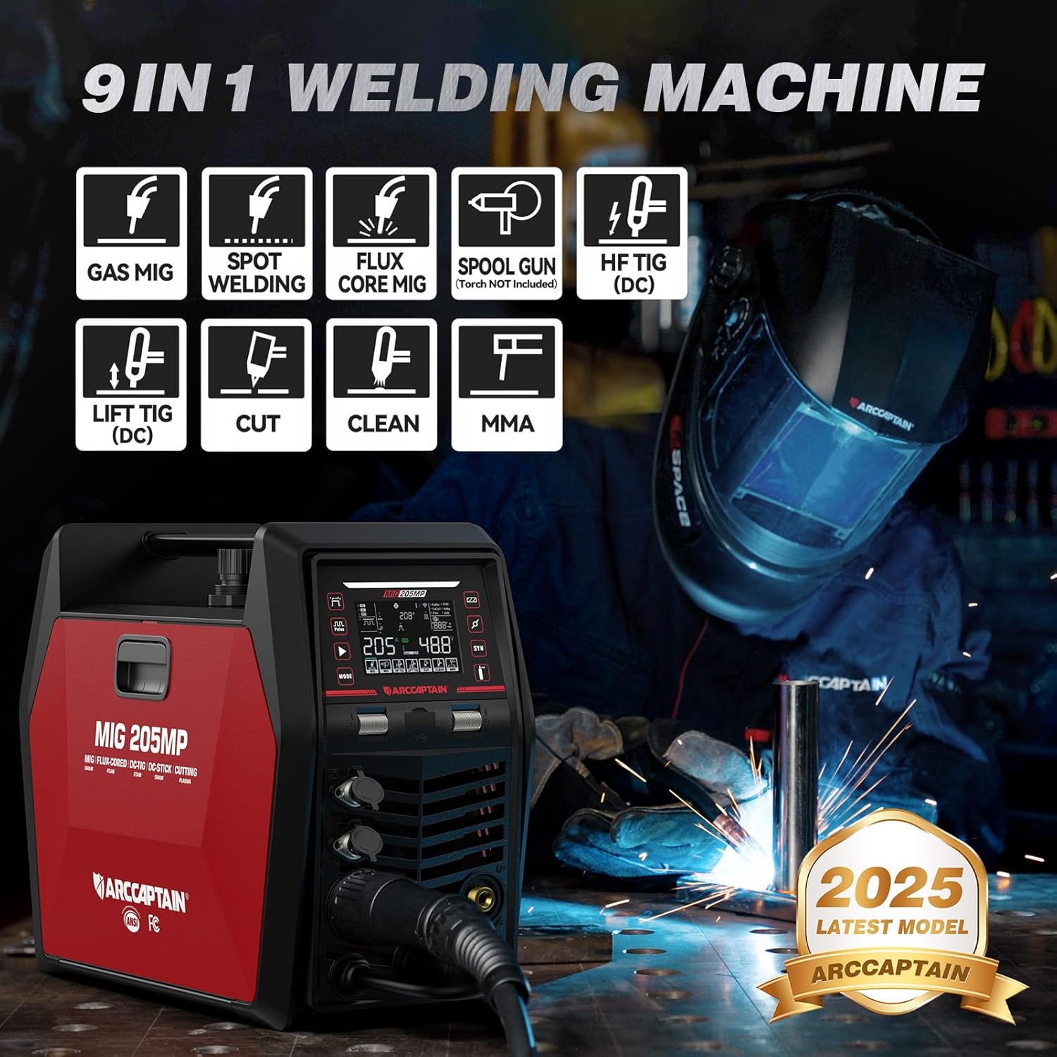 ARCCAPTAIN MIG205MP Multiproce - Portable Welding Generator recension och pris