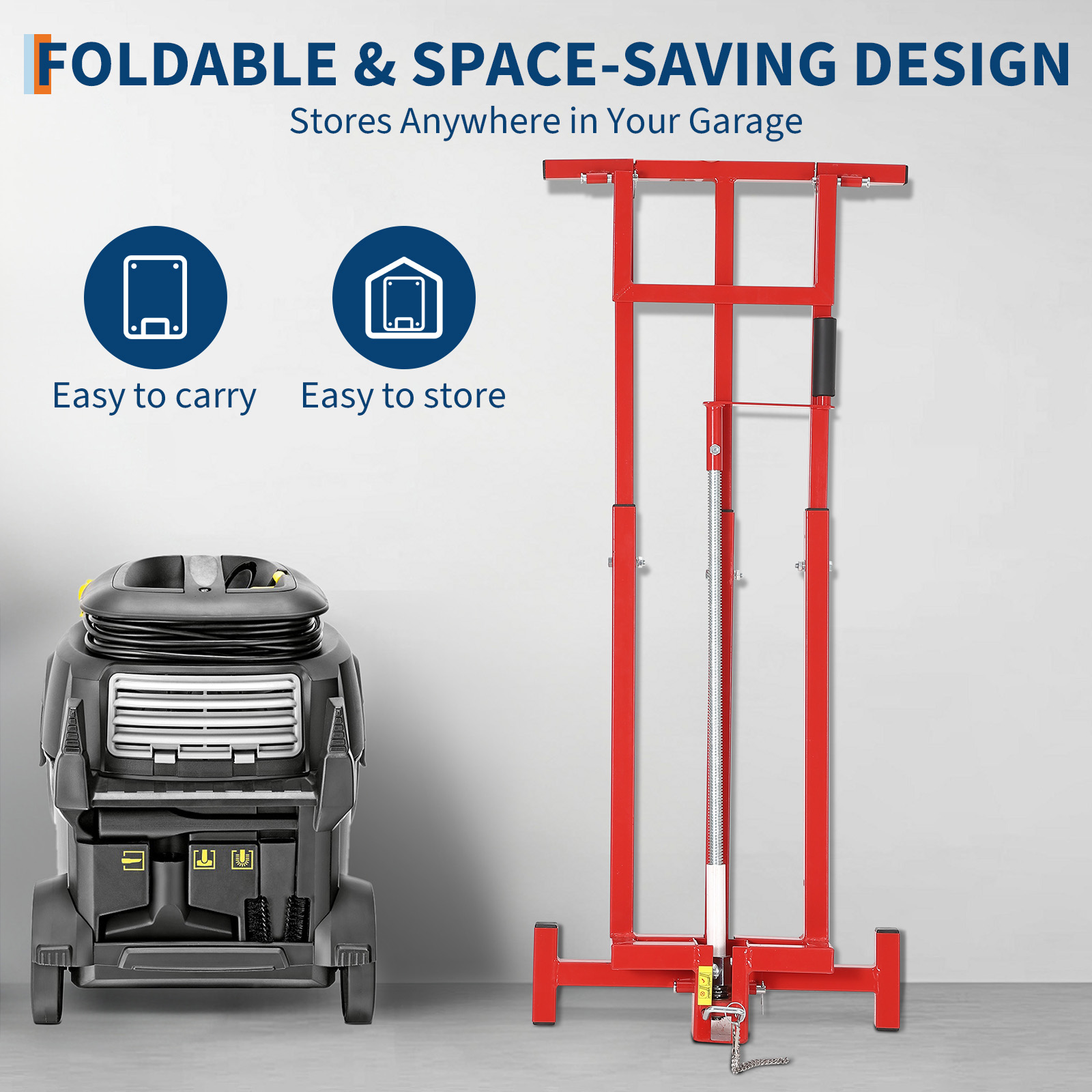 Heavy-Duty Foldable Lawn Mower - Heavy Equipment Jack Stands recension och pris