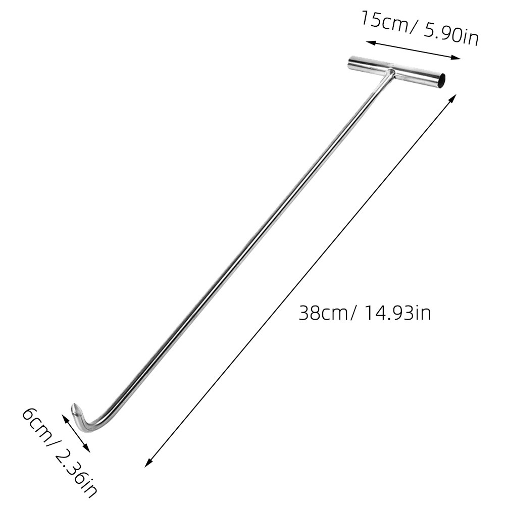 2pcs Stainless Steel T Shape H - Manhole Cover Lifting recension och pris