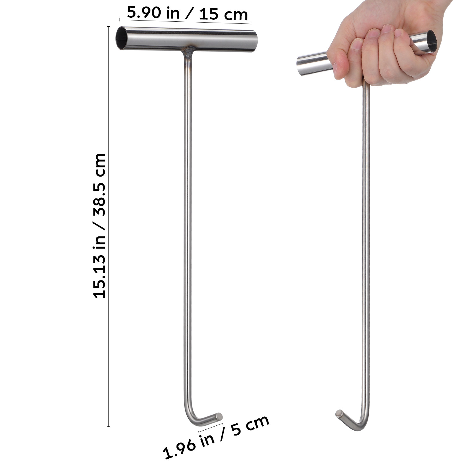 Robust Stainless Steel T Hook  - Manhole Cover Lifting recension och pris